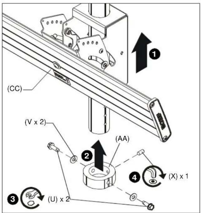 NEC PD01CMS - Attaching Mount to CPA Extension Column - 2
