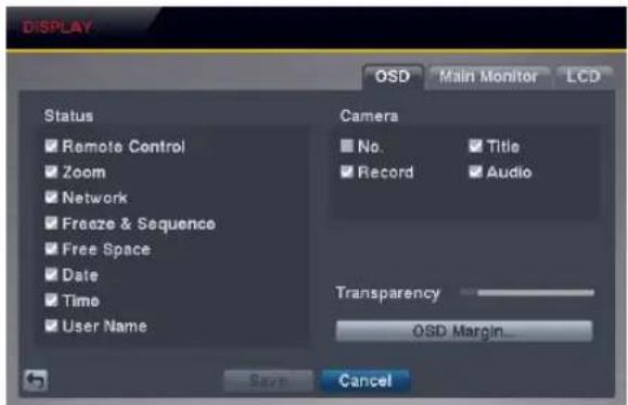 REVO R4D1EB3ECMB-1T - OSD Settings (DISPLAY → OSD Tab) - 1