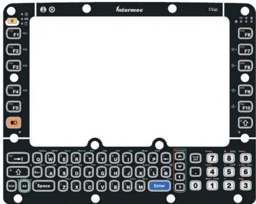 Intermec CV41A - About the Keypad - 1