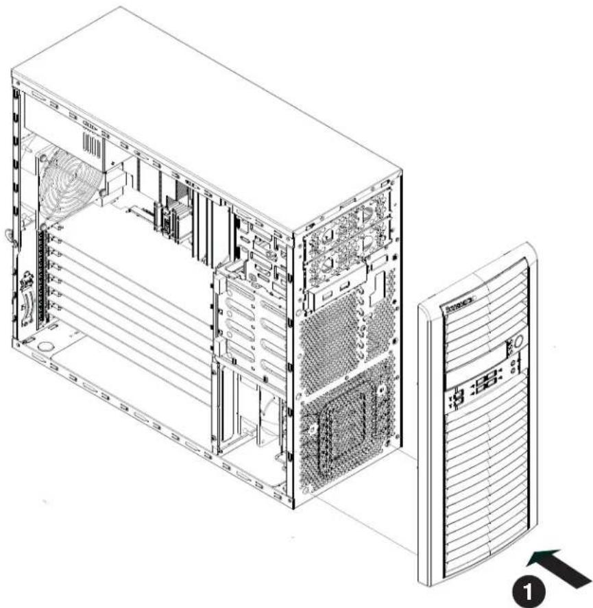 Supermicro SYS-5038A-IL - Front Bezel Installation - 1