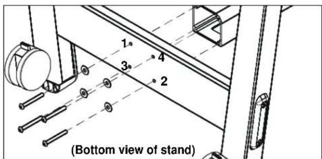 (Bottom view of stand)