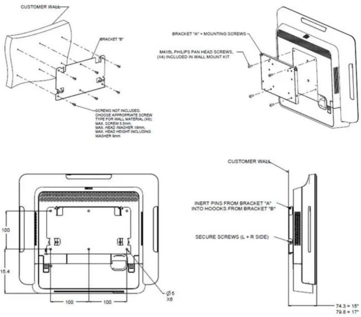 ELO X7-15 - WALL MOUNT allocation on X-Series - 1