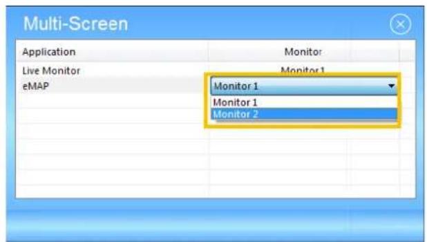 Multi-Screen Application Live Monitor eMAP Monitor Monitor 1 Monitor 1 Monitor 2