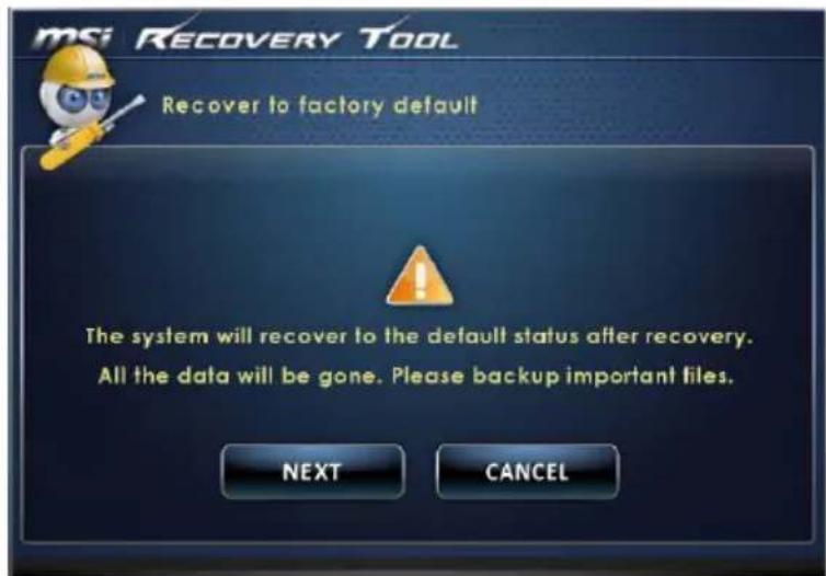 MSI MI-016UK - System Recovery - 2
