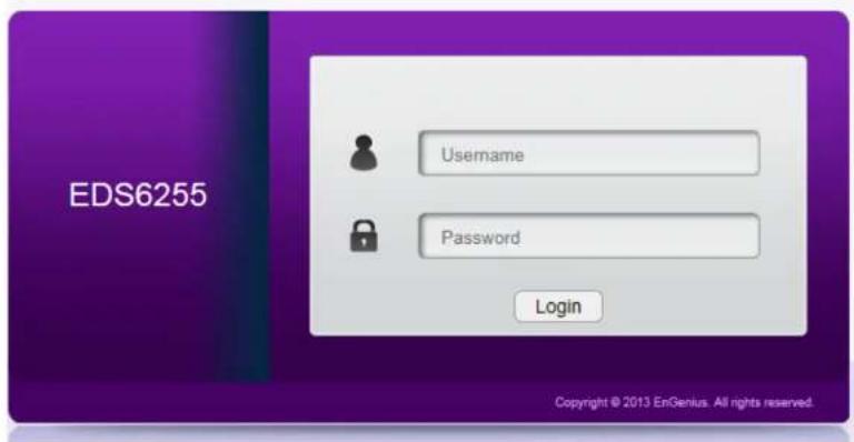 EDS6255 Username Password Login Copyright © 2013 EnGenius. All rights reserved.