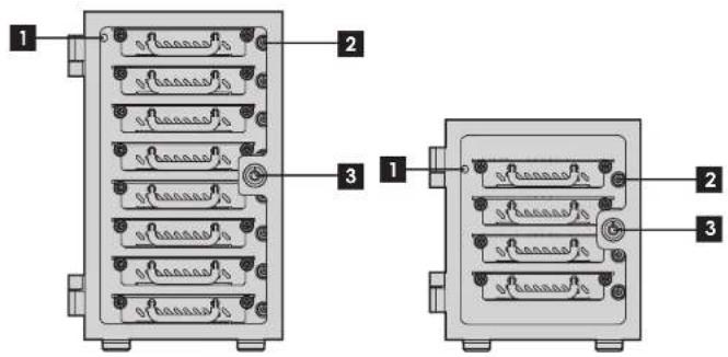 Diagram showing two labeled electrical connectors with internal components and terminal connections