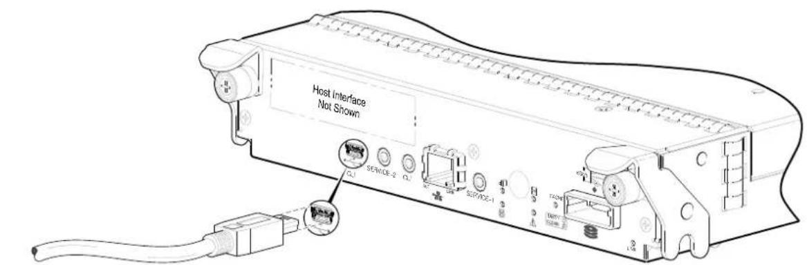 HP M0T30A - Setting network port IP addresses using the CLI port and cable - 1