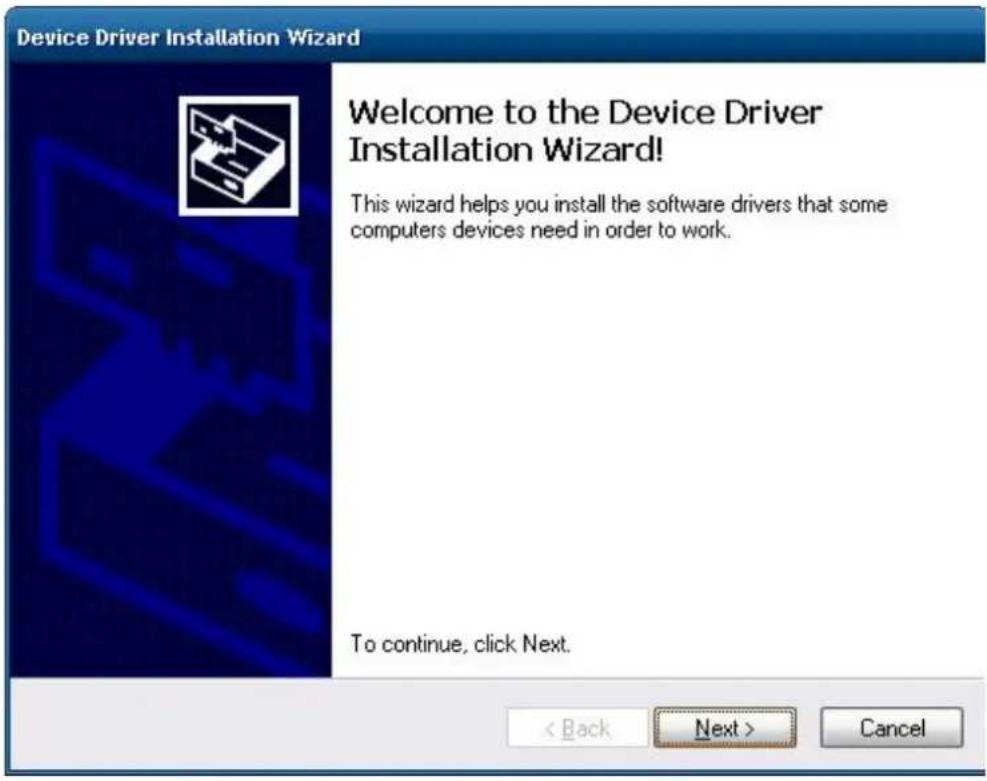 Device Driver Installation Wizard Welcome to the Device Driver Installation Wizard! This wizard helps you install the software drivers that some computers devices need in order to work. To continue, click Next.
