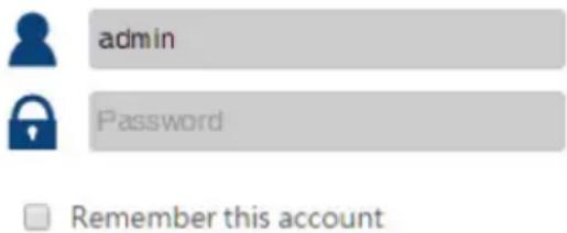 admin Password Remember this account