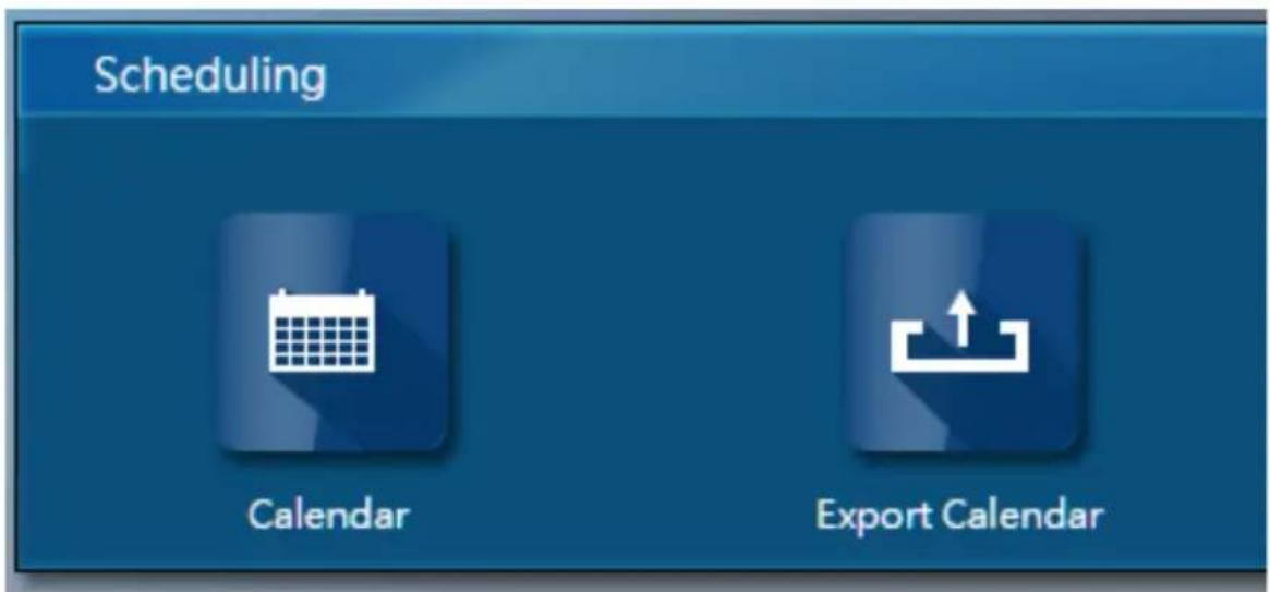 Scheduling Calendar Export Calendar