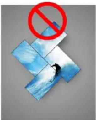 Image showing a prohibition symbol over a stylized cross-shaped graphic with waves and a silhouette, likely indicating a social or environmental hazard.
