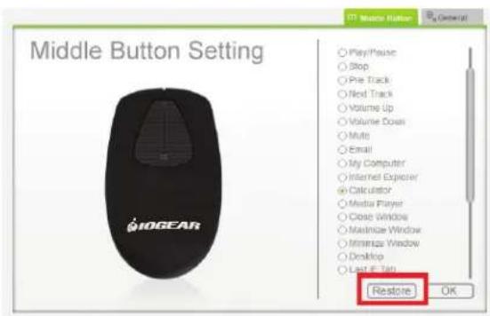 IOGEAR GKM558R - Middle Button Setting - 3