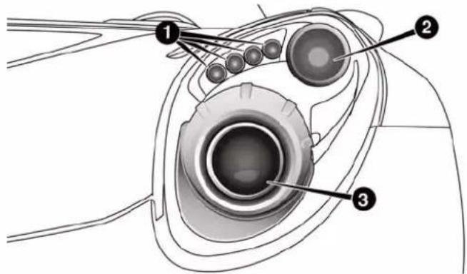 Anatomical diagram of a mechanical or biological structure with numbered labels pointing to specific parts.