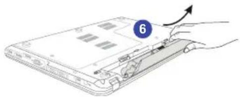 MSI F Series FX420X - Releasing the Battery Pack - 4