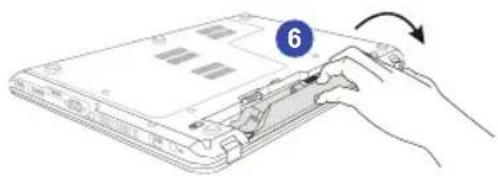 MSI F Series FX420X - Releasing the Battery Pack - 3