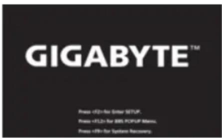 GIGABYTE™ Press for Enter SETUP. Press <13.2> for BBS CONFIG Press. Press <48> for System Recovery.