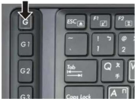 G ESC F1 F2 G1 ~ - 1 @ 2 G2 Tab Q 多 手 G3 Caps Lock A
