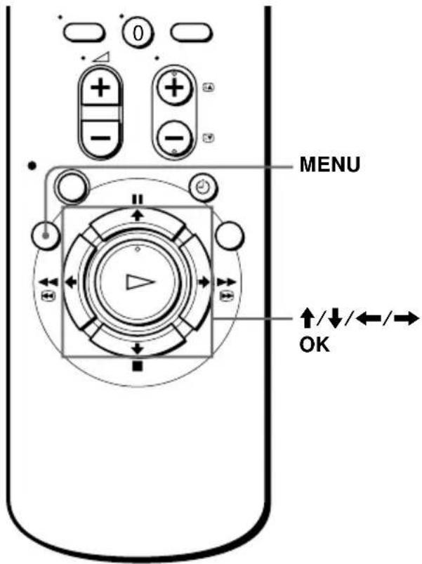 MENU ↑/↓/←/→ OK