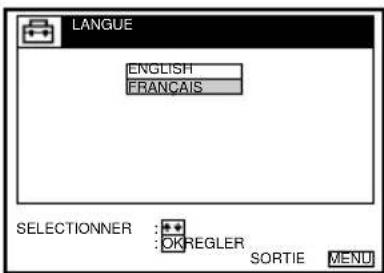 LANGUE ENGLISH FRANÇAIS SELECTIONNER : OKREGLER SORTIE MEND