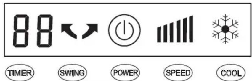 88←→ ⏻ bar chart TIMER SWING POWER SPEED COOL