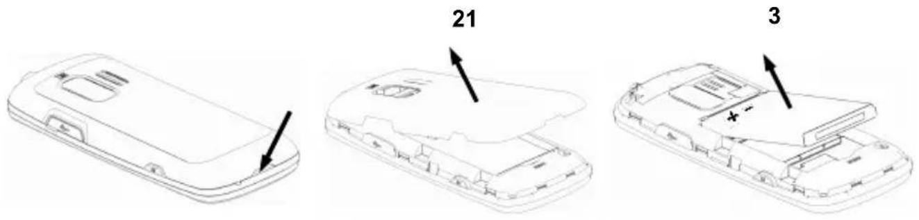 ZTE Agent C E520 - Removing the Battery - 1