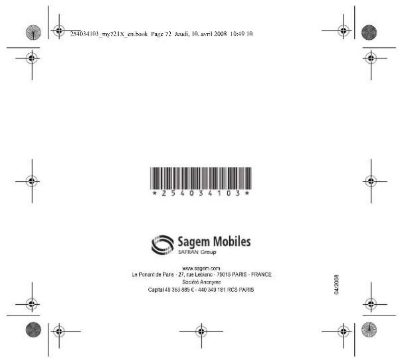 SAGEM MY721X - Environment - 64