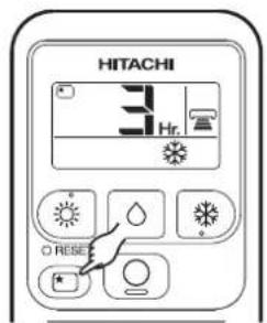 HITACHI RAC-14AH1 - УСТАНОВКА ТАЙМЕРА ЗАДЕРЖКИ ОТКЛЮЧЕНИЯ - 2