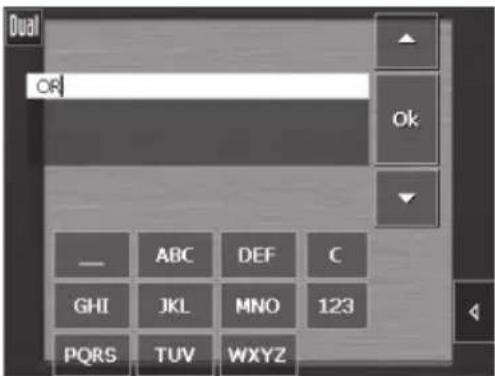 Dual OR Ok ABC DEF C GHI JKL MNO 123 PQRS TUVWXYZ