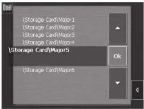 \Storage Card\Major1 \Storage Card\Major2 \Storage Card\Major3 \Storage Card\Major4 \Storage Card\Major5 \Storage Card\Major6 Ok