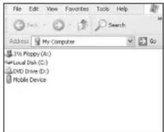 File Edit View Favorites Tools Help Back Search Address My Computer Go 31s Floppy (A:) Local Disk (C:) DVD Drive (D:) Mobile Device