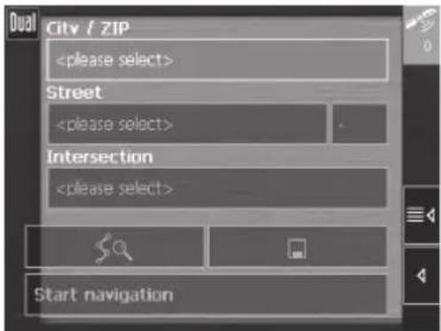 Dual City / ZIP Street Intersection Search Start navigation