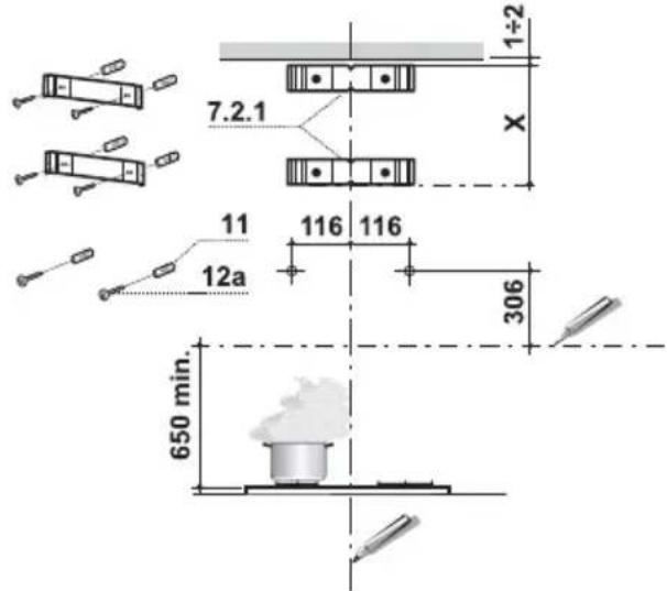 GRUNDIG GDK2382 - Wall drilling and bracket fixing - 1