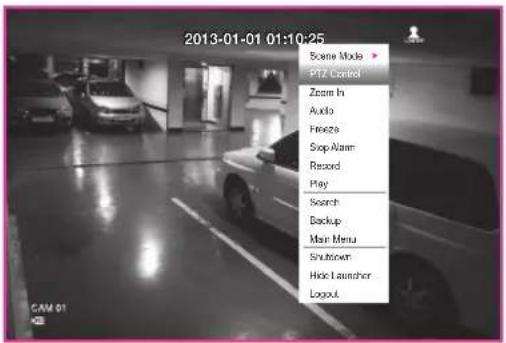 2013-01-01 01:10:25 Scene Mode PT2 Control Zoom In Audio Freeze Stop Alarm Record Play Search Backup Main Menu Shutdown Hide Launcher Logout
