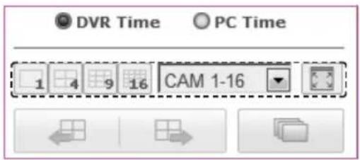 DVR Time PC Time 1 4 9 16 CAM 1-16