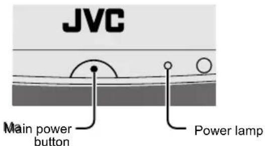 JVC Main power button Power lamp
