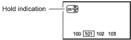 Hold indication ≡ 100 101 102 103