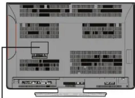 Diagram of a computer monitor layout with labeled sections and annotations, showing internal layout patterns and labels like 'A' and 'B'.