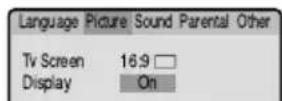 SANSUI LCDWDVD320 - Setting on screen display - 1