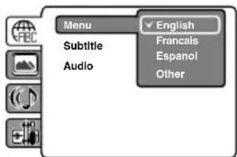 Menu English Subtitle Francais Espanol Audio Other