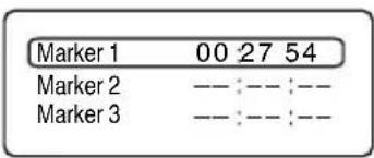 Marker 1 00 27 54 Marker 2 --- :--- :--- Marker 3 --- :--- :---