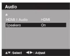 Audio HDMI 1 Audio HDMI Speakers On Select Adjust