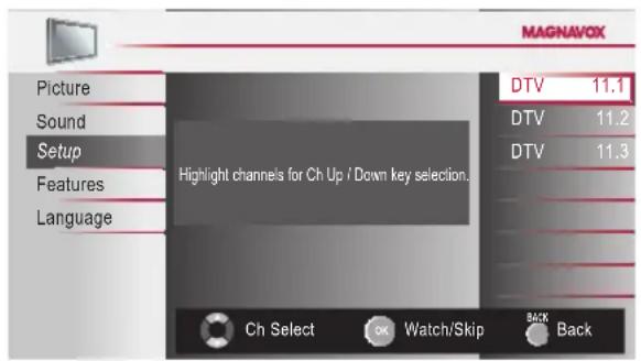 MAGNAVOX 19ME360B - Channel List - 1