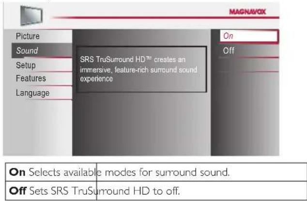 MAGNAVOX 19ME360B - SRS TruSurround HD - 1