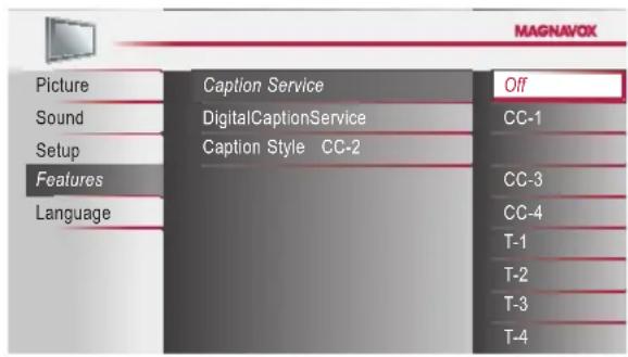 MAGNAVOX 19ME360B - Caption Service - 1
