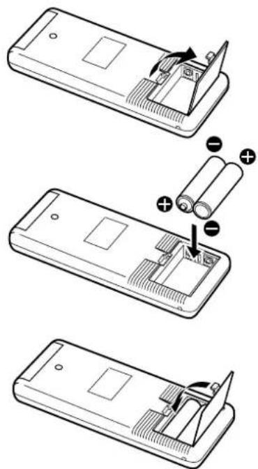Diagram showing three steps of a remote control device with battery and cable installation, labeled in Chinese.