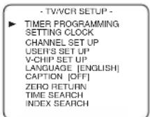 SYLVANIA 6724DF - Select "TIMER PROGRAMMING" - 1