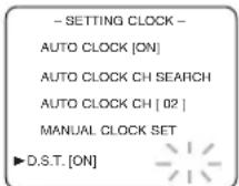 SYLVANIA 6724DF - Set "D.S.T." (Daylight-Saving Time) to [ON] - 1