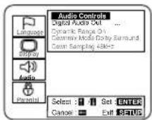 SYLVANIA 6519DB - Press the ▲/▼ buttons to select Audio and then press the ENTER button. - 1