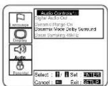 SYLVANIA 6519DB - Dynamic Range (Default : Off) On : Dynamic range is available - 1