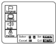 SYLVANIA 6519DB - Press the SETUP button. - 1